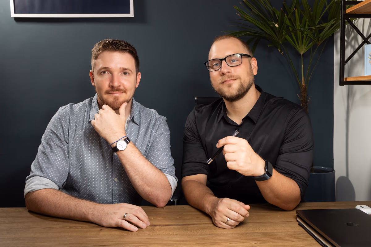 Kolja and Arthur of Meltzer Media in their studio